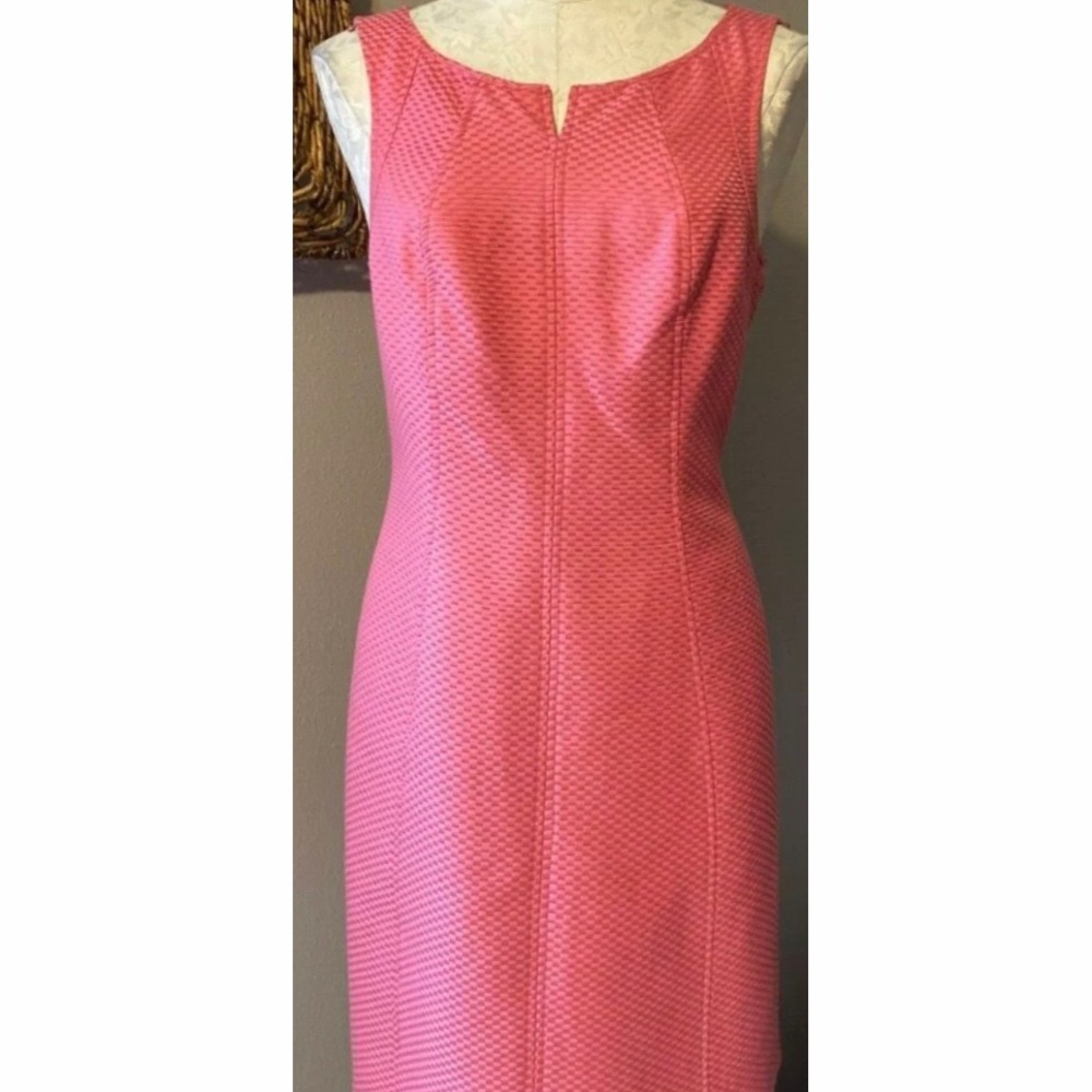 Rose Pink Cotton and Silk Talbots Sheath Dress 4